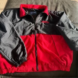 ESPN Red and Black Windbreaker Jacket